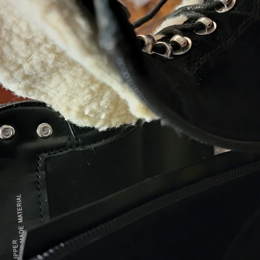 Crown & Ivy Black Lace Up Boots - Picture 8 of 9